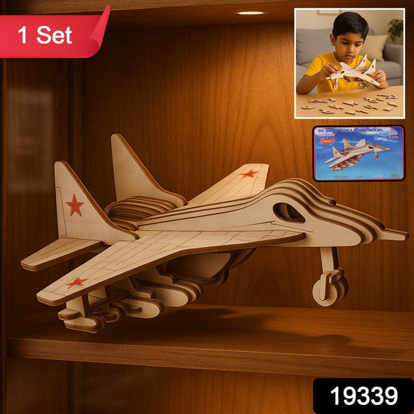 3D Wooden Fighter Jet Puzzle DIY Assembly Kit - dailyneed.life