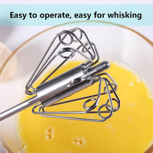Big Stainless Steel Egg Whisk, Hand Push Rotary Whisk Blender (1 Pc / 35 Cm) - dailyneed.life