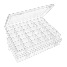 36 Grids Clear Plastic Organizer Jewelry Storage Box with Adjustable Dividers, Transparent Organizer Box (1pc) - dailyneed.life