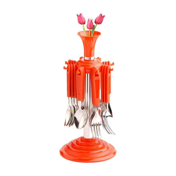 New Stylish 24 Pcs Plastic, Stainless Steel Cutlery Set (Pack of 24) - dailyneed.life