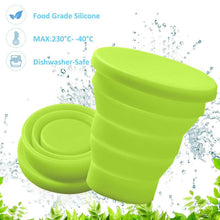 Round Silicone Foldable Glass / Cup, Foldable Travel Mug With Lid (1 Pc) - dailyneed.life