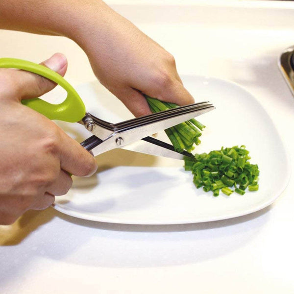 Multifunction Vegetable Stainless Steel Herbs Scissor with 3 Blades - dailyneed.life
