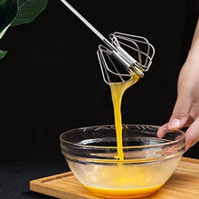 Medium Stainless Steel Egg Whisk, Hand Push Rotary Whisk Blender (1 Pc / 30 Cm) - dailyneed.life
