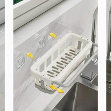 Multipurpose Platic Hanging Drain Rack Retractable Sponge Storage Hanging Rack With Adhesive Hook for Kitchen and Bathroom Dishcloth Holders Basket Drying Tray Organizer - dailyneed.life