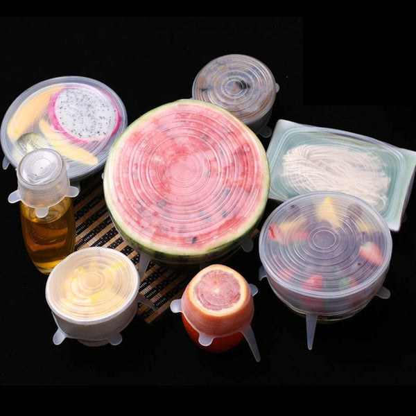 Silicone Stretch Lids, Microwave & Freezer Safe Food Covers (6 Pcs Set /95 Gm ) - dailyneed.life