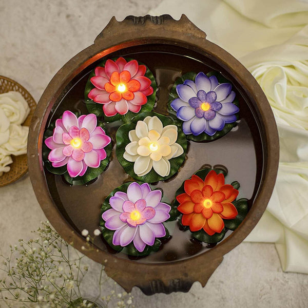 Smokeless LED Lotus Candles, Diwali (2 Pc): Indoor/Outdoor Décor - dailyneed.life