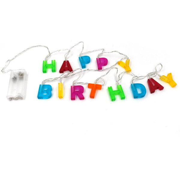 Decoratives Plastic Happy Birthday 13 LED Letter Battery Operated String Lights, Outdoor String Lights (Multicolour) - dailyneed.life
