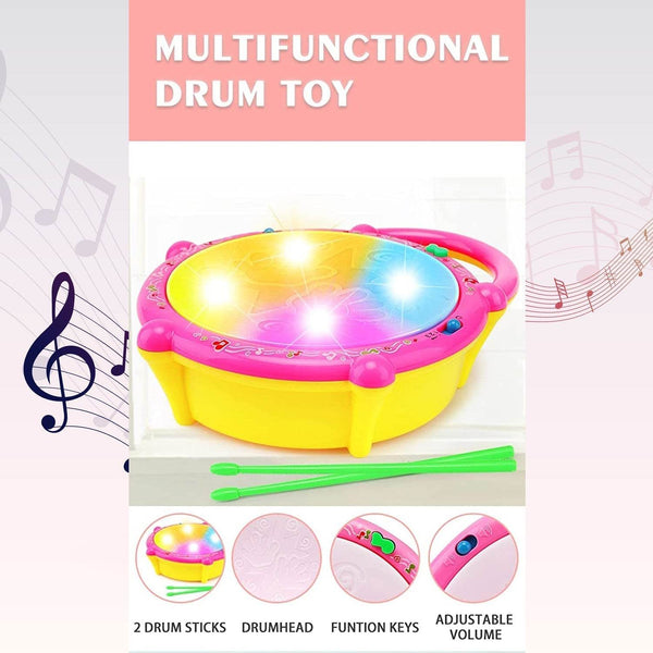 Flash Drum Toy – Colorful Musical Drum with Light Effects, Best Gift for Kids - dailyneed.life