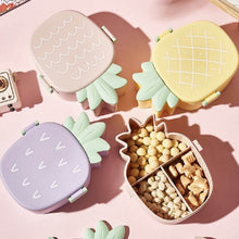 Kids Lunch Box Cute Pineapple Shaped Bento Box with Fork Spoon Snack Container Microwave Portable Office Lunch Box (1 Pc / With Spoon & Fork) - dailyneed.life