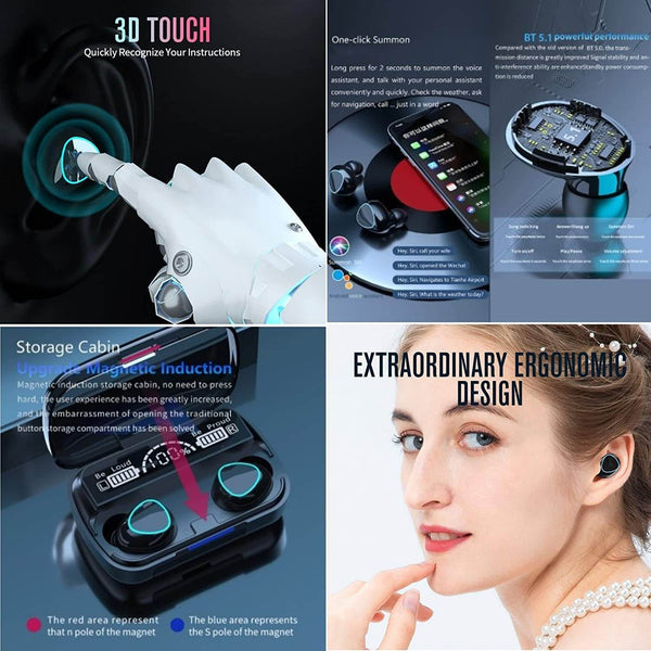 Wireless Bluetooth 5.0 In-Ear Earbuds – Mini Stereo with Mic - dailyneed.life