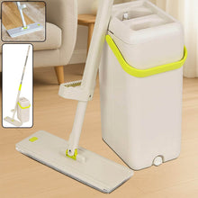 Floor Mop and Bucket Set, Flat Mop for Cleaning with Wringer, Self Clean Damp Mop and Bucket for Hardwood, Laminate, 2 in 1 Hands Free Mop with Washable Microfiber Pad for Wet & Dry Use - dailyneed.life
