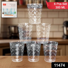 Apex Pyramid Design Unbreakable Plastic Glass – 300 ML - dailyneed.life