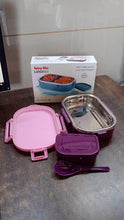 3 in 1 Spicy Bite Stainless Steel Lunch Box With Plastic Small Box & Spoon (1 Set) - dailyneed.life