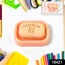 Cute Soap Shaped Erasers With Plastic Case (1 Pc / With Case) - dailyneed.life