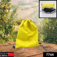 Portable Dori Bag Inside silver with coating Drawstring Backpack, Gym Sack Light Weight Multi Storage Bags Large Capacity for Shopping - dailyneed.life