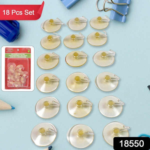 Transparent Rubber Vacuum Sucker, Suction Cup Hooks (18 Pcs Set) - dailyneed.life