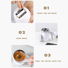 Stirring Coffee Mug | Magnetic Stirring Coffee Cup | Stainless Steel Mug for Milk | Travel Mixing Cup | Self Stirring Coffee Mug, Suitable for Coffee / Milk / Hot Chocolat | Battery Operated ( Battery Not Included) - dailyneed.life
