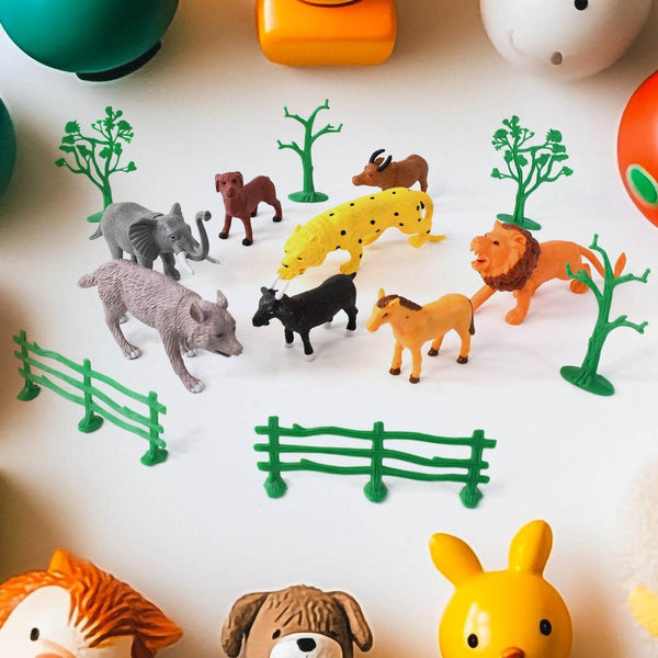 Animal Kingdom Plastic Toy Set for Kids (14 PC) - dailyneed.life