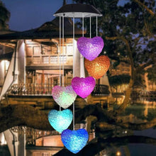 Solar Powered Wind Chimes with Lights: Outdoor Garden Decor (6 LED) - dailyneed.life