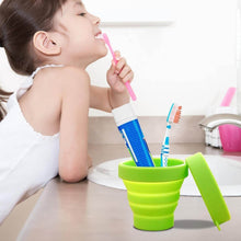 Round Silicone Foldable Glass / Cup, Foldable Travel Mug With Lid (1 Pc) - dailyneed.life