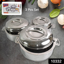 Royal Unique Hot Pot Stainless Steel Insulated Serving Casserole with Lid & Handle (3 pcs Set) - dailyneed.life