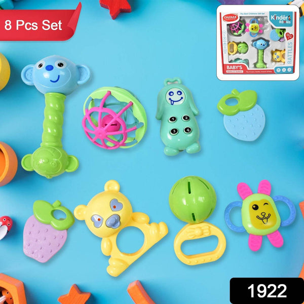 Kinder Rattles Classic Store Plastic Non-Toxic Shake and Grab Ball Baby Rattles & Teethers (8 Pcs Set) - dailyneed.life