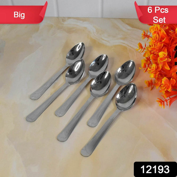 Big Dinner Spoons, 6 Pieces stainless Steel Table Spoon - dailyneed.life