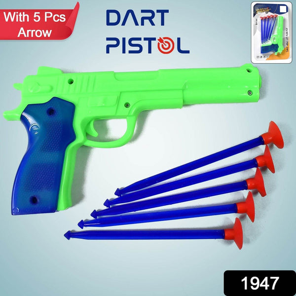 Medium Size Plastic 1 Gun with 5 Soft Suction Dart Bullets (1 Set) - dailyneed.life