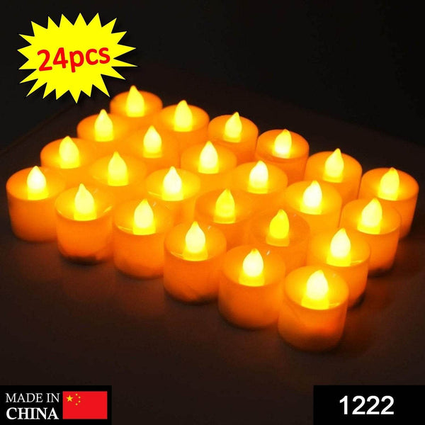 Festival Decorative - LED Tealight Candles, Diwali (White, 24 Pcs) - dailyneed.life
