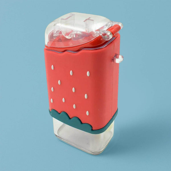 Portable Cute Water Bottle for Kids, Unique Ice Cream Shape water cup, sicle Shaped Plastic Kettle with Straw, Adjustable Shoulder Strap, BPA free, Leakproof (300 ML) - dailyneed.life