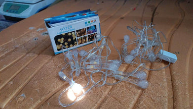 Decorative LED Lighting Chain with Crystal Water Drop Bulbs Approx 3 Mtr (1 Pc) - dailyneed.life