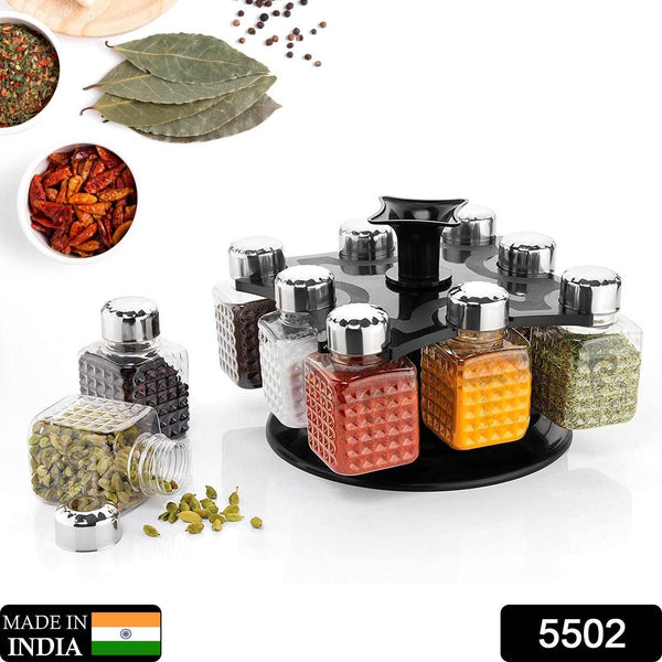 360° Revolving Spice Rack | 8-Piece Square Container Set | All-New Design for Condiments - dailyneed.life