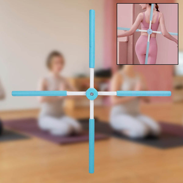 Posture Stretching Stick, Yoga Sticks Humpback Correction Open Shoulder Adjustable for Posture, Pain Relief Rotating Yoga Stick Retractable Dance Studio (1 Pc) - dailyneed.life