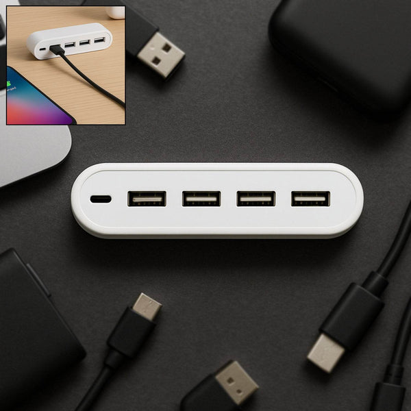 4in1 hub is USB For Pen drive, Mouse, Keyboards, Camera, Mobile, Tablet, PC, Laptop, TV, Study table, CHARGING Extension HUB Portable (1 pc) - dailyneed.life