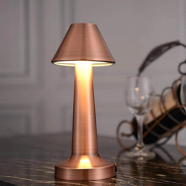 LED Lamp with Touch Control | Decorative Desk Lamp, Portable Metal LED Table Lamp, USB Rechargeable, 3 Color, 3 Levels Brightness, Dimmable Eye Protection Modern Lamp for Home Decor Party Kids Room Bedroom (1 Pc) - dailyneed.life