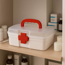 3-Compartment First Aid Box - Portable Medicine Storage with Detachable Tray & Transparent Lid - dailyneed.life