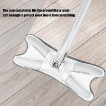 X Shape Mop or Floor Cleaning Hands-Free Squeeze Microfiber Flat Mop System 360° Flexible Head, Wet and Dry mop for Home Kitchen with 1 Super-absorbent Microfiber Pads. - dailyneed.life