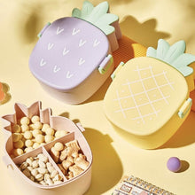 Kids Lunch Box Cute Pineapple Shaped Bento Box with Fork Spoon Snack Container Microwave Portable Office Lunch Box (1 Pc / With Spoon & Fork) - dailyneed.life