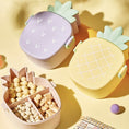 Kids Lunch Box Cute Pineapple Shaped Bento Box with Fork Spoon Snack Container Microwave Portable Office Lunch Box (1 Pc / With Spoon, Fork & Color Box) - dailyneed.life