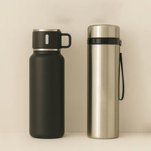 Stainless Steel Vacuum Insulated Water Bottle – 900ML Approx, Leak-Proof, Wide Mouth with Hanging Strap (Mix Color) - dailyneed.life