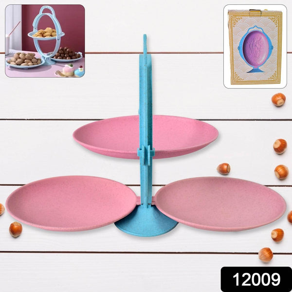 Foldable Fruit Plate Candy Dish | Multi Use Mirror Shape Dried Fruit Tray (1 Set) - dailyneed.life