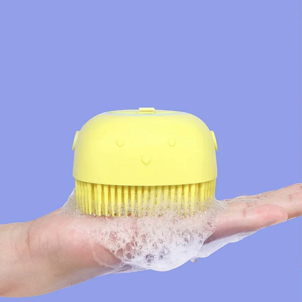 Silicone Massage Bath Body Brush Soft Bristle With Shampoo Dispenser - dailyneed.life