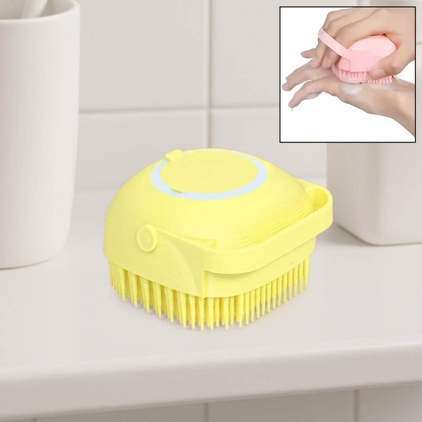 SILICONE MASSAGE BATH BODY BRUSH WITH SHAMPOO DISPENSER, SCRUBBER - dailyneed.life