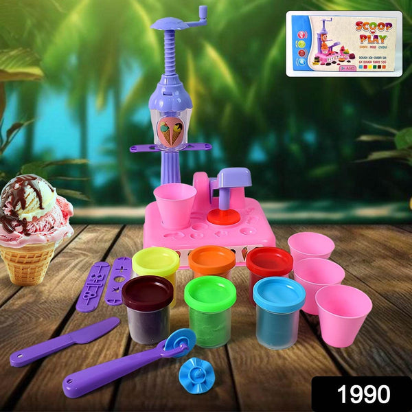 Scoop and Play Set, Color Dough for Kids Play Toys, Ice Cream Maker Machine (36 Pcs Set) - dailyneed.life