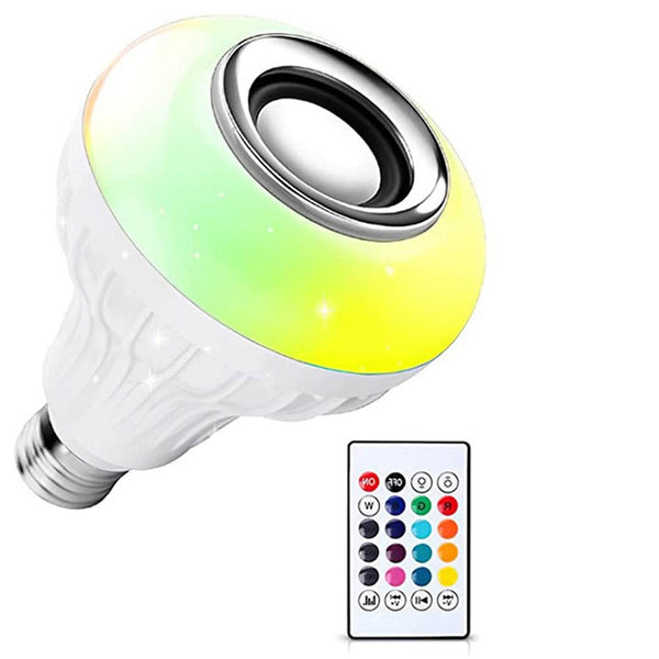Wireless Bluetooth Sensor 12W Music Multicolor LED Bulb with Remote Controller - dailyneed.life
