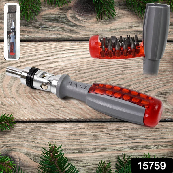 Multi Bits Ratchet Screwdriver Set, Adjustable Angle Two-Way Ratcheting Screwdriver (1 Set) - dailyneed.life