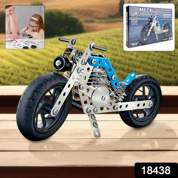 Metal Bike Creative Mechanical Construction Engineering Kit 140 Part of Bike Tool / 1 Set 】 - dailyneed.life