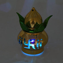 Gold Plated Eco Friendly LED Kalash for Pooja Mandir, Ganesh Ganesha (1 pc / Multicolor LED) - dailyneed.life