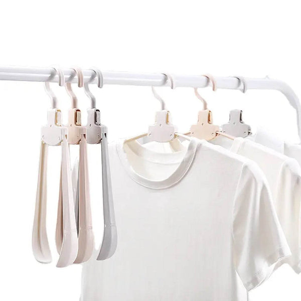Cloth Hanger 6 in 1 Multi-Layer Hanging Mass Pants Rack Stainless Steel Pants Hangers Folding Storage Rack Space Saver Storage for Trousers Scarf Tie Belt - dailyneed.life