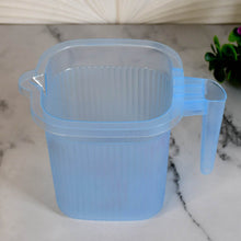 Plastic Square Transparent Bath Water Mug (1 Pc / 1000 ML / Mix Color) - dailyneed.life